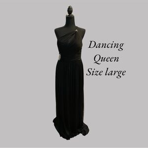 DANCING QUEEN BLACK FORMAL SIZE LARGE PROM WORTHY GENTLY WORN